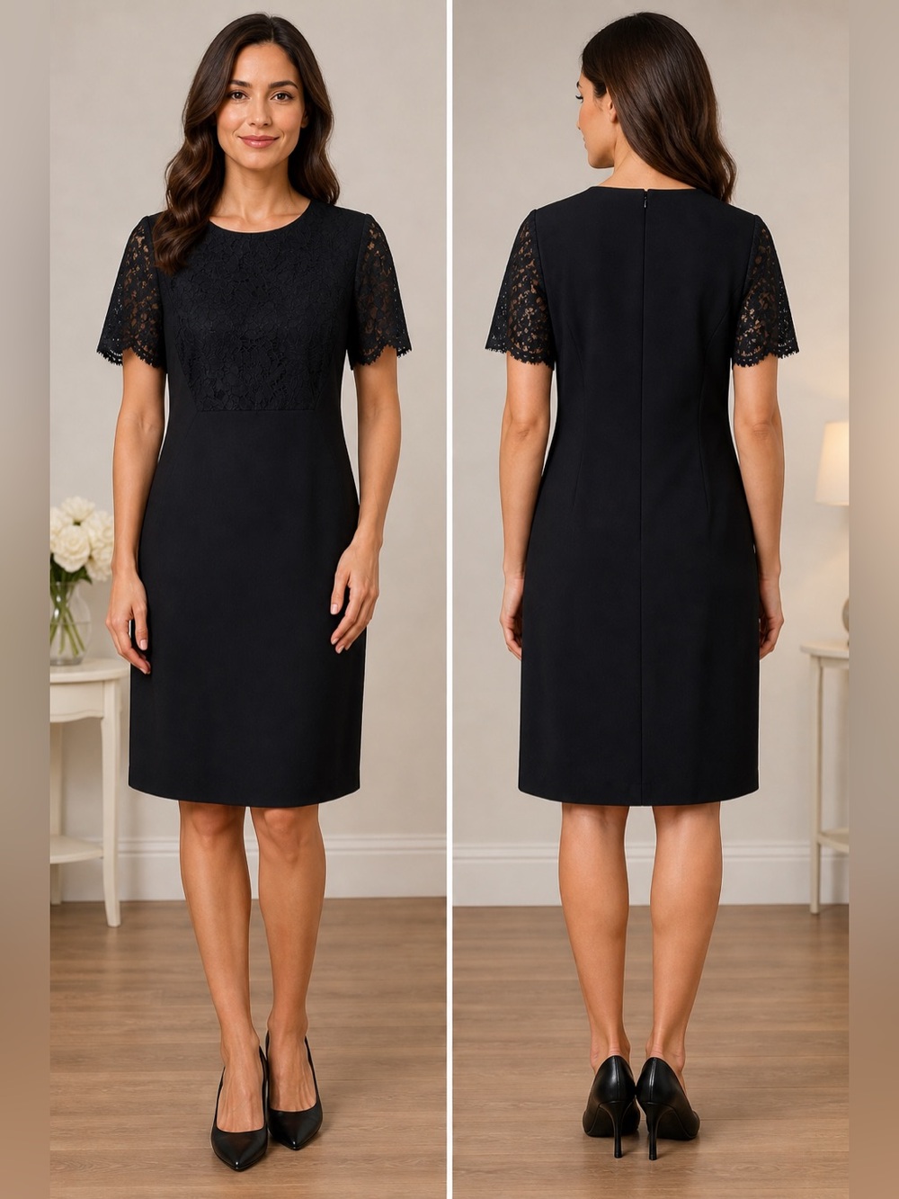 Maggie‎ London Petite Black Lace
Sheath Dress Size 8P - Picture 12 of 12